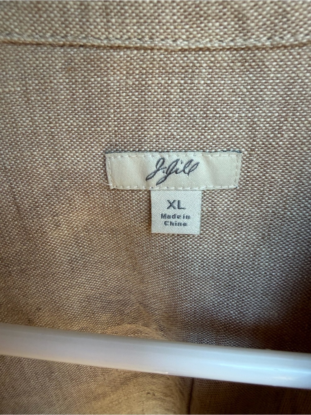 J. Jill Textured Linen-Blend Jacket in Light Taupe